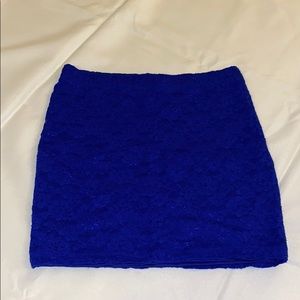 Forever 21 blue lace mini skirt (US medium)